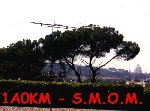 1A0KM - July 1998-  6m antenna and San Peter